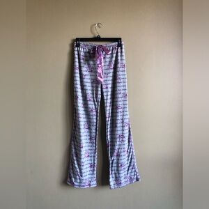 La Senza Girl Grey and Purple Monkey Pajama Pants Size XXL